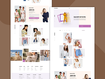 Fashion Web Landing Page clothes design fashion fashion illustration fashion landing page flat design images trending uiux web design website