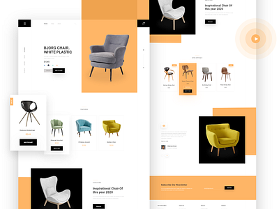 Furniture Website branding cart clean design designer ecommerce furniture furniture store furniture website minimal product design products shop store trending uiux web design website