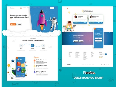 Quizz Ui 3d app design concept design flat design illustration landingpage layoutdesign quiz quizz app quizzes trending uiux webdesign website concept website design websites