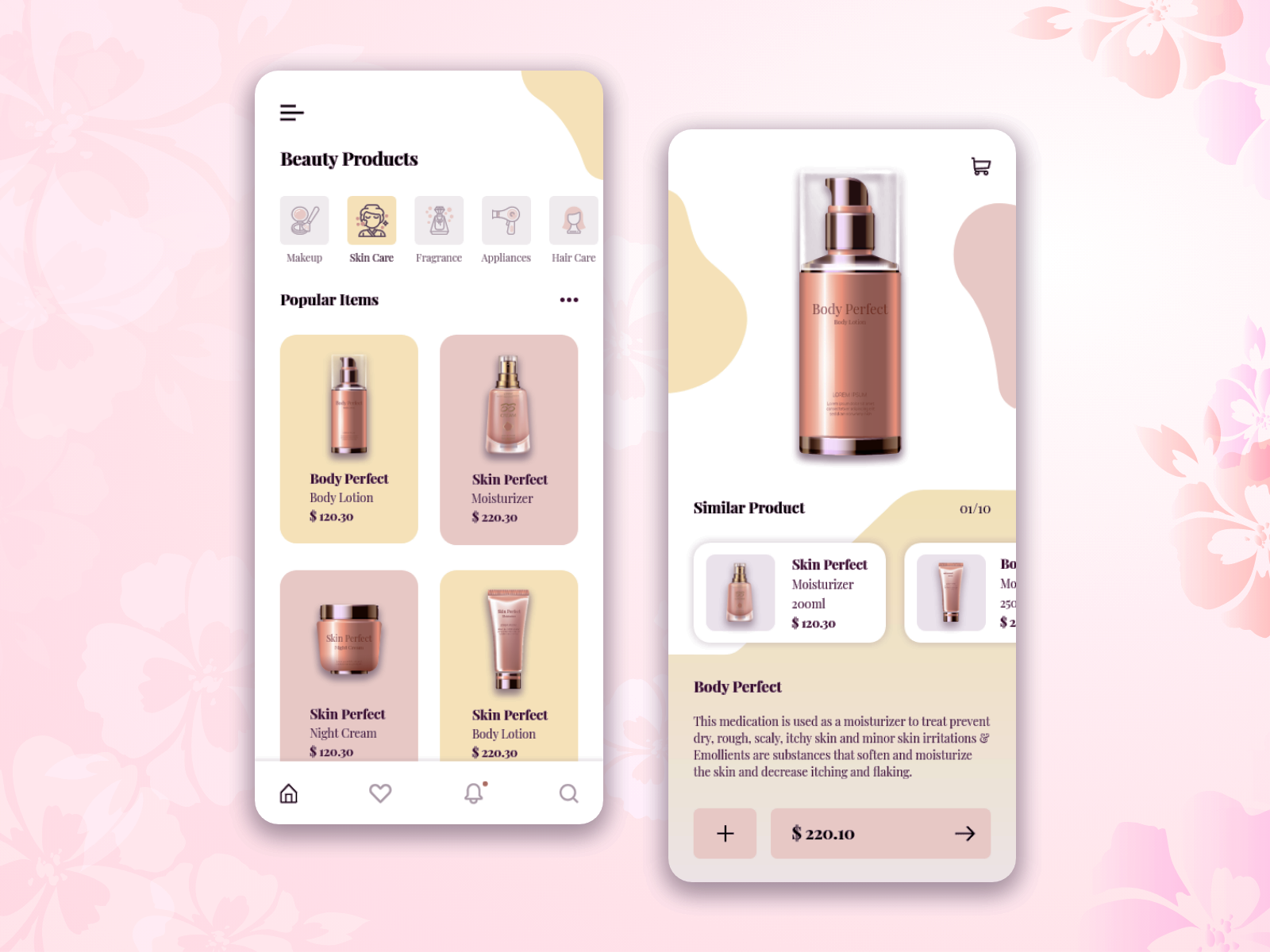 Beauty Product App by INEXTURE Solutions Limited on Dribbble