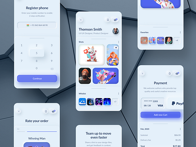 Selling App 3d art 3d vector app app design application flat design ios minimal mobile mobile ui morphism order management payments products sellers selling trending uiux