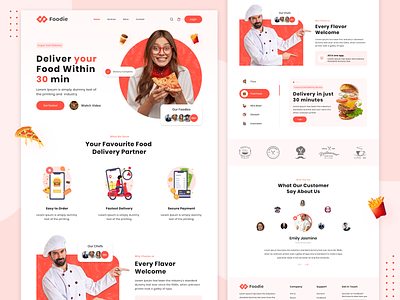 Food Delivery Landing page food delivery food delivery app food delivery app design food delivery app development food delivery landing page landing page design