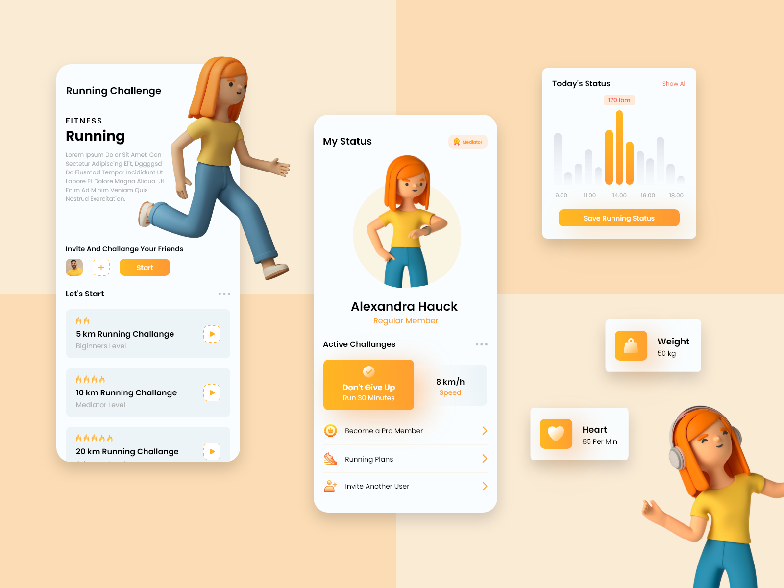 Running App Design Uplabs Challenge by INEXTURE Solutions Limited on