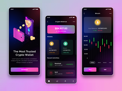 Cryptocurrency Wallet App - Uplabs Challenge