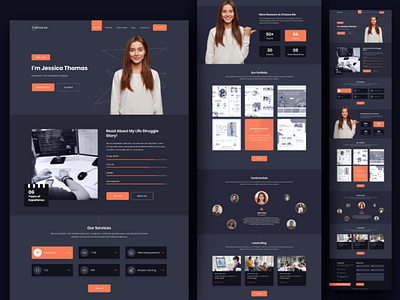 User Portfolio landing page app app design application branding design flat design graphic design illustration ios design landing page logo minimal portfolio trending typography ui uiux vector web website