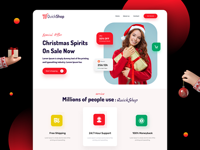 Christmas Sales Shop Landing Page