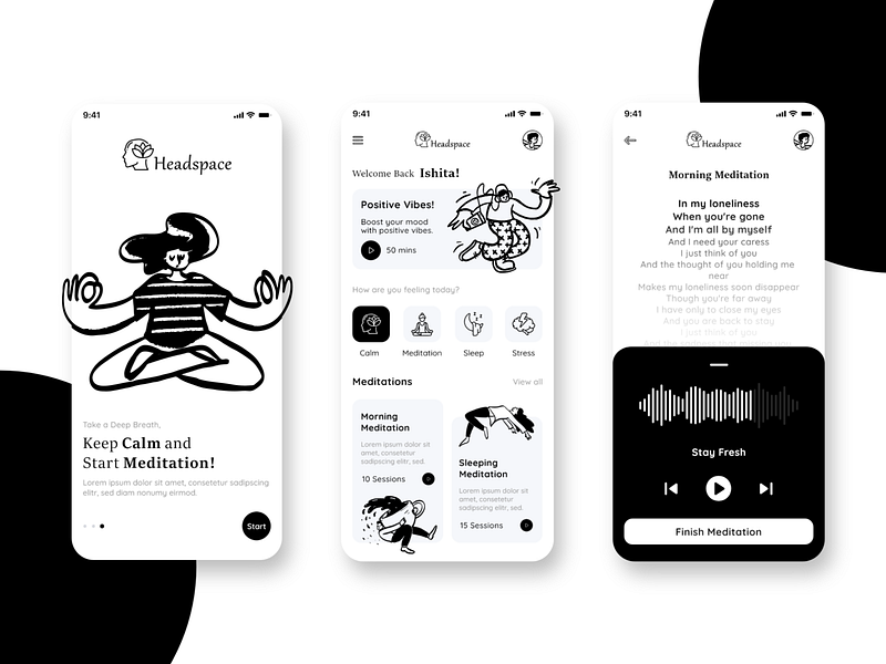 Headspace App designs, themes, templates and downloadable graphic