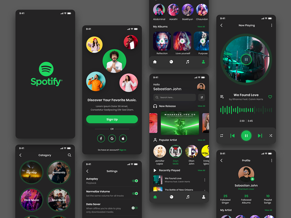 Spotify App Redesign Challenge by INEXTURE Solutions LLP on Dribbble