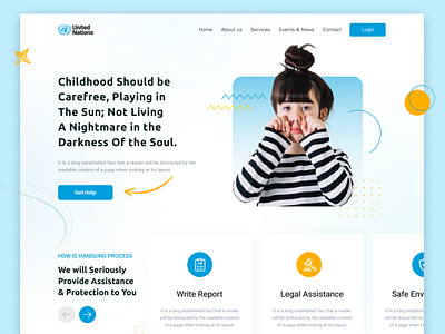 UN Website Redesign Challenge app children design flat free freebie trending ui united nation vectors violence violence against children