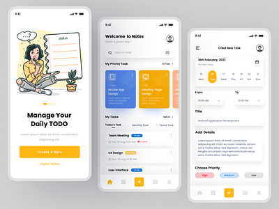 To-Do List App Challenge calendar clean daily task design flat management minimal priority task to do app trending ui