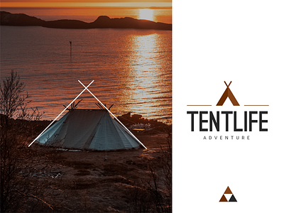 Tentlife Logo branding camping flat logo flat ui logo logo design tent tent logo trending ux