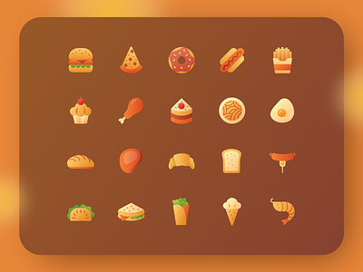 Food Icon food icon food icons food illustration foodie icon design iconography meal restourant icon