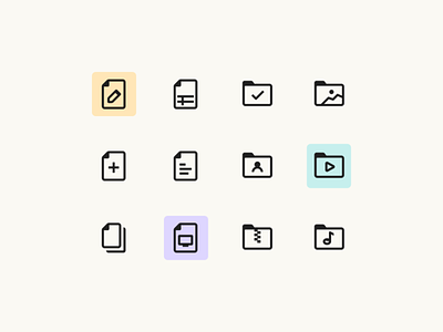 File and Folder file folder icon icon design illustration ui