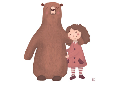 Bear And Girl art book illustration childbook design illustration
