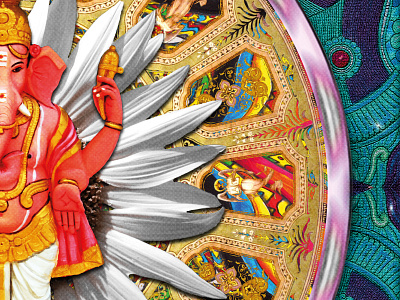 Ganesha fragement - Pattern/Mirror astronomy deity digital art experiment fantasy fiction ganesh ganesha god goddess graphic artists gratitude hindu hindu god hinduism magic mystery optimism textures wellbeing
