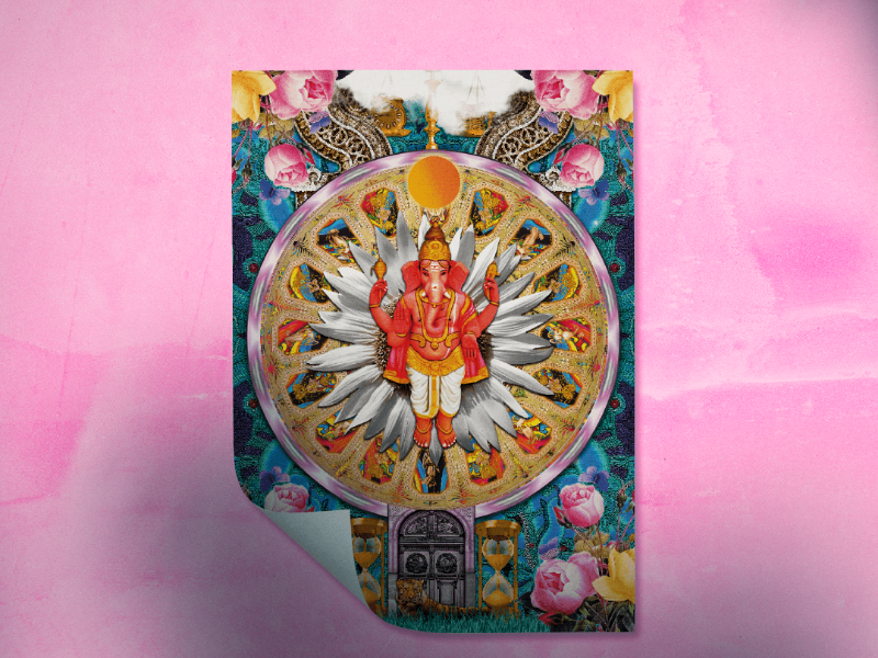 Ganesha collage mockup by Zach on Dribbble