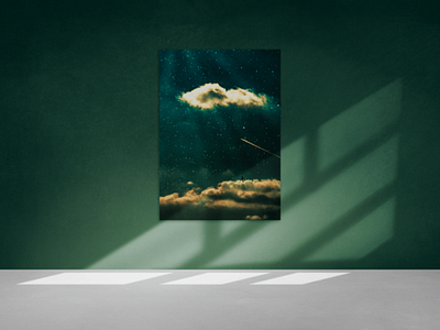 Foreclosures mockup astronomy clouds dreamscape fantasy learning mockup poster practice sci fi