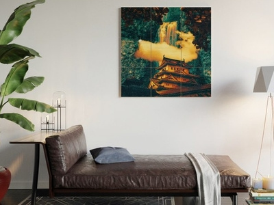 Home Temple Dreamscape Wood Wall Art planets nebula nebulae galaxies star cluster stars space inspiration fiction astronomy vaporwave sci-fi mood magic fantasy mystery overlays textures patterns experiment
