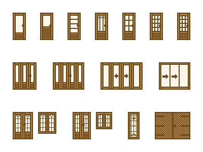 Doors & windows doors icon illustration sketch windows
