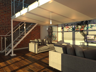 3ds max mezzanine floor proposal