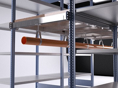 2 tier shelving proposal modelled in Inventor & 3DS Max