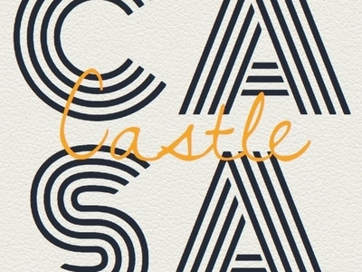 CASA Castle castle design logo simple vector