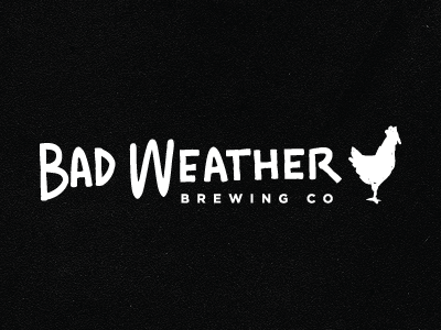 Bad Weather Brewing beer chicken custom type logo type