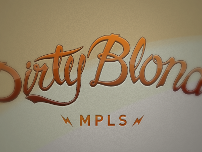 Dirty Blonde band custom type logo minneapolis music