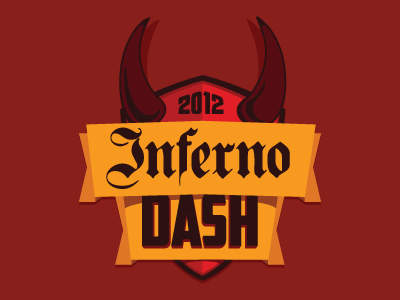 Inferno Dash devil horns identity logo