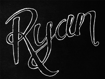 Ryan Kahn custom type illustration sketch type