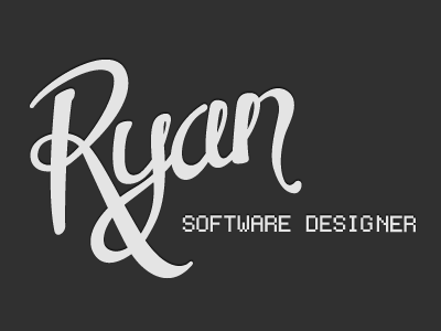 Ryan custom type drawing illustration letters logo type