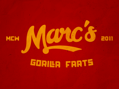 Marc's Gorilla Farts custom type drawing illustration letters logo type