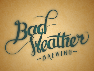 Bad Weather Script bad bad weather beer brewing drawing illustration letter line script type weather