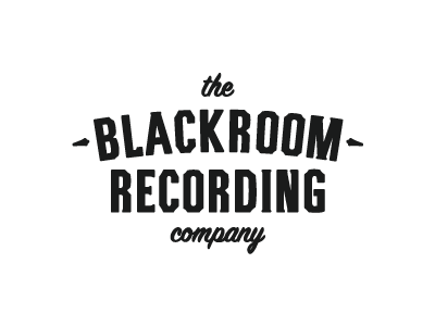 Blackroom Recording custom type logo music recording type wordmark