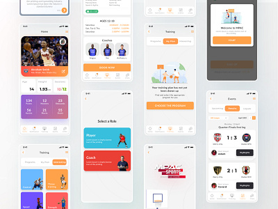 Basketball Mobile App app basketball design game manager planer ui ux web design