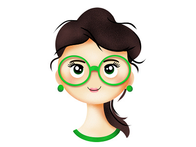 Simona character creation digital art illustration procreate app