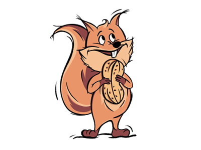 Javi's Peanut Butter cacahuete illustration peanut butter peanuts procreate app squirrel