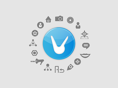 Voybien "Icons" branding icons identity social network symbol