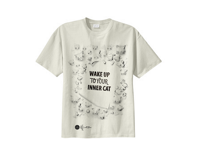 Wake up to your inner cat illustration model tshirt type volume