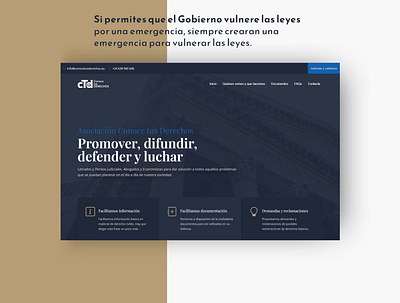 Association Conoce Tus Derechos derechos design homepage laws layout leyes rights rights laws spain ui ux webdesign website