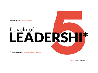 5 Levels of LeaderShip Typography design typography typography design