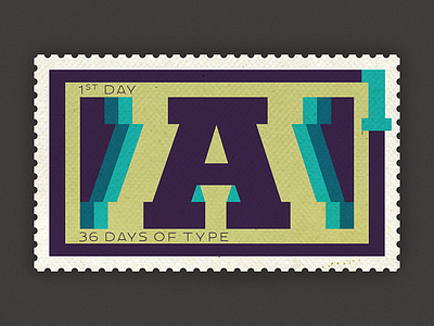 36 days of type 2017 - A 36days a 36daysoftype a postage stamp typography