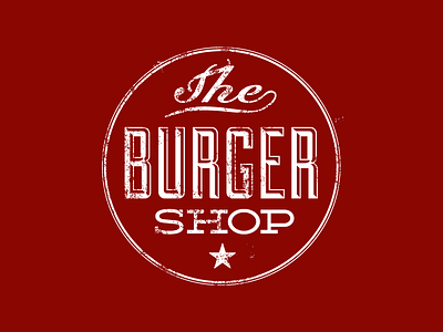 The Burger Shop circle crest daliance dalliance deming dr. pepper red duke script star texture white