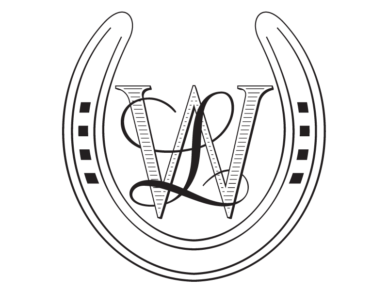 WL Monogram horseshoe inline monogram script