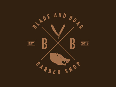 Blade & Boar barber blade boar brown compresed lockup verlag vintage