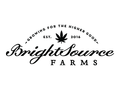 BrightSource Farms dalliance farm lockup marajuana nutraface sans script serif tribute