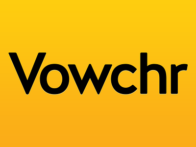 Vowchr app black halis r logo sans yellow