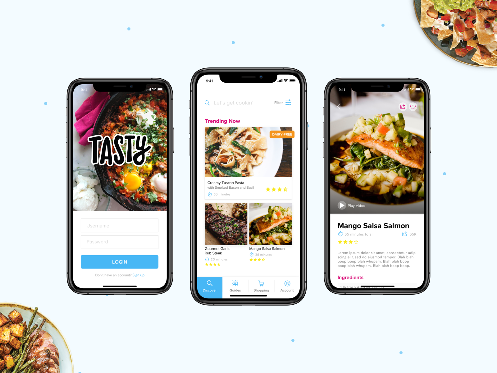 Tasty App Redesign by Monika Cook on Dribbble