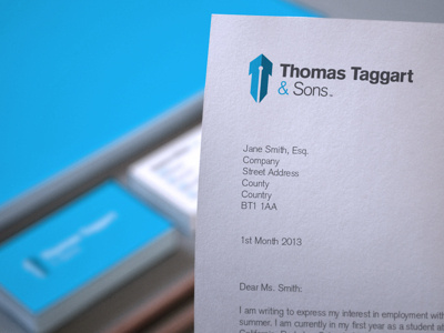 Thomas Taggart & Sons Letterhead branding identity letterhead logo print solicitor stationery