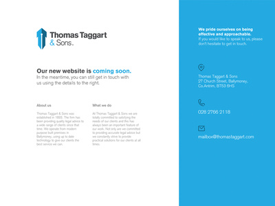 Thomas Taggart holding page